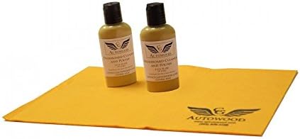 CG Autowood Polish Pro Set -Dashboard and Interior Wood Polish and Cleaner, Two 2oz. Bottles with Chamois (Pro Set)