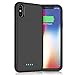 Battery Case for iPhone X/XS/10, Yacikos 5200mAh Portable Charging Case Rechargeable Extended Battery Pack for iPhone X/XS/10 (5.8') Protective Backup Power Bank Cover（Black）