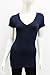 Active Basic Women's Plain Basic Deep V Neck T-Shirt with Cap Sleeves