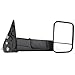 SCITOO fit For Dodge For Ram Towing Mirrors Black Rear View Mirrors fit 2002-2008 For Dodge For Ram 1500 2500 3500 Truck with Larger Glass Power Control, Heated Turn Signal Manual Flip up Folding