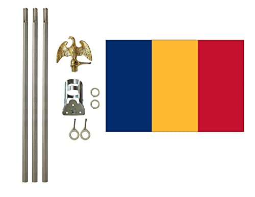 Romania 3x5 ft Outdoor Flag and Flag Pole