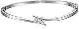 Sterling Silver Diamond-Accent Swish Bangle Bracelet