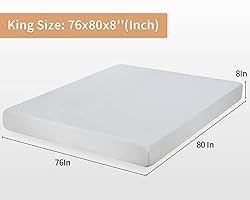 PayLessHere 8 Inch King Gel Memory Foam Mattress
