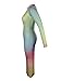 DeviFish Women Sexy Long Sleeve Gradient Mesh See Through Bodycon Cover Up Dress