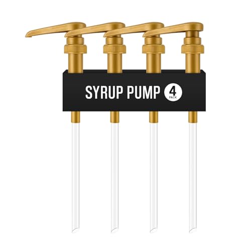 Gold Syrup Pump Dispenser