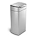 simplehuman 30 Liter / 8 Gallon Stainless Steel Touch-Bar Kitchen Trash Can, Brushed Stainless Steel, ADA-Compliant
