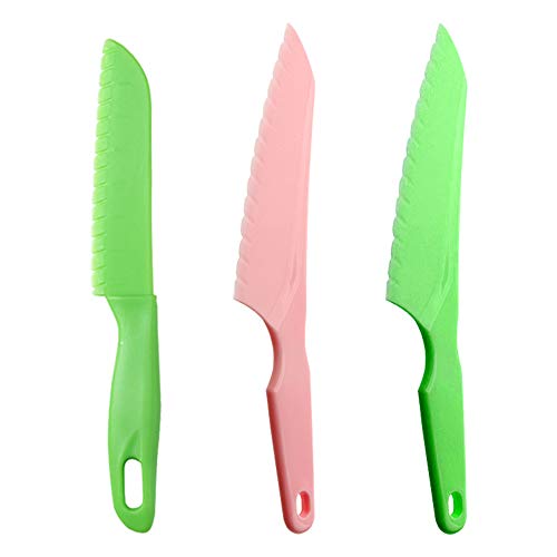Lettuce Knife, Tomato Knife Serrated Paring BPA Plastic Cutter No Hurt Fingers (1 Set) - Thumbnail 5