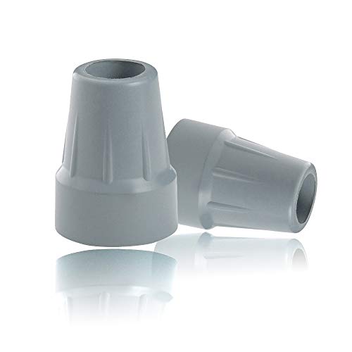 Urge Medical Crutch Tips, Gray, 7/8 Inch (4)