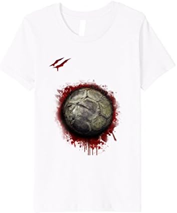 Kids zombie soccer player tshirt halloween 2017 8 White