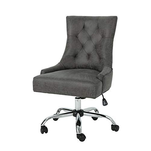 Christopher Knight Home Bagnold Desk Chair, Slate + Chrome Pricepulse