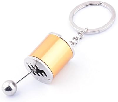 Creative Car 6-Speed Gear Shifter Model Metal Key Chain Fob Ring Keychain - Gold Hearsbeauty