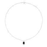 TOUS Bear Black Onyx Sterling Silver Pendant Necklace
