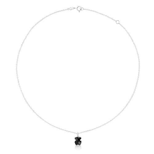 TOUS Bear Black Onyx Sterling Silver Pendant Necklace