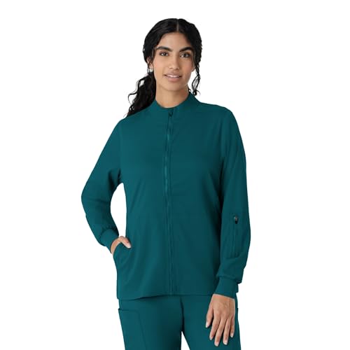 WINK Boundless Women's Warm Up Scrub Jacket, Caribbean, L