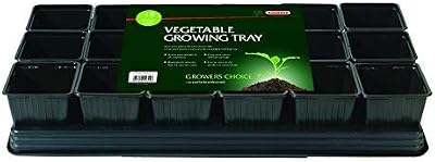 Bosmere N329 Vegetable Growing Tray 18 Slots 9cm Pots Seedling Planter