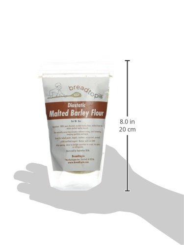 Breadtopia Organic Diastatic Malt Powder 8 oz. | Non-GMO Malted Barley Flour | No Additives, No Sugar, & No Fillers | Milled from Whole Malted Barley Kernel |