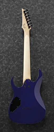 Ibanez GRG 7 String Solid-Body Electric Guitar, Right, Transparent Blue Burst, Full 