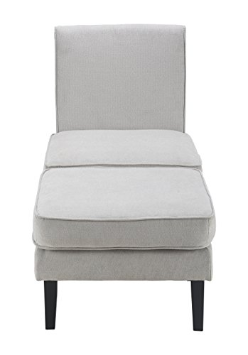 Elle Decor UPH10020A Elle Décor Olivia Ottoman, Accent Chair, Gray - Thumbnail 6