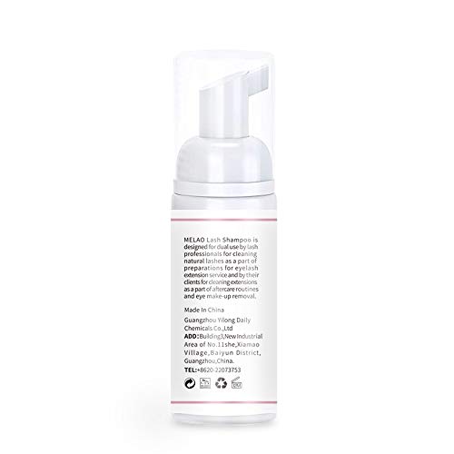 Eyelash Extension Cleanser 60ml Eyelash Brush, Eyelid Foaming Cleanser, Clean for Extensions Natural Lashes, No Paraben/Sulfate, Lash Shampoo, Safe Makeup&Mascara Remover, Salon&Home Use -2 fl.oz - Thumbnail 7