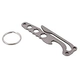 VWH Multi-function Stainless Steel keychains Clip Holder Beer Opener