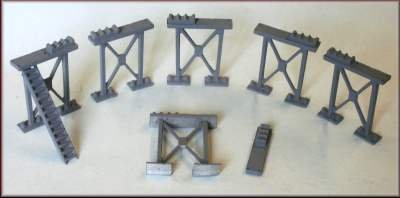 Knightwing Model Railway - Medium Girder Support System in white metal - OO Gauge