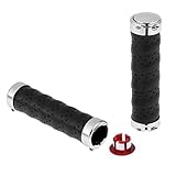 DYNWAVE 1 Pair Bike Handlebar Grips Double Lock-on Bicycle Scooter Handle Grips Bar End for MTB, BMX, Mountain, Downhill, Folding Dirt Bikes