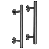 Purife 12'' Black Iron Gate Handles and Pulls Pack