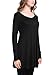 BAISHENGGT Women's Short Sleeve Casual Swing Tunic Tops Basic T Shirt X-Large Black