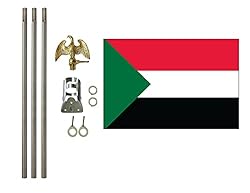 Sudan 3x5 ft Outdoor Flag and Flag Pole