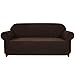 SUBRTEX Stretch Sofa Slipcover 1 Piece Sofa Covers for 3 Cushion Couch Washable 3 Seater Sofa Slipcovers for Living Room(Chocolate,Large)