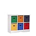 RiverRidge 6 Bins Storage Cabinet for Kids, White/Primary