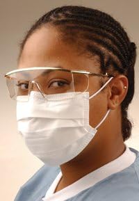 Crosstex GCFCXS Ultra Sensitive Earloop Masks White 50 Count