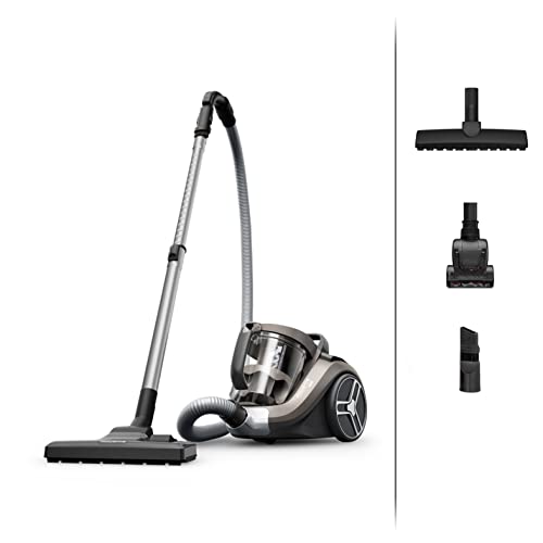 Compact Power XXL Aspirapolvere Senza Sacco, Capacità 2.5 Litri, Potenza 900 W, Design Compatto, Sistema di Filtraggio a 3 Livelli, Aspirapolvere Potente, Facile da Pulire, 2 accessori,RO4B50