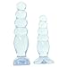 Doc Johnson Crystal Jellies - Anal Delight Trainer Kit - Small-Large - Suction Cup Base - Clear