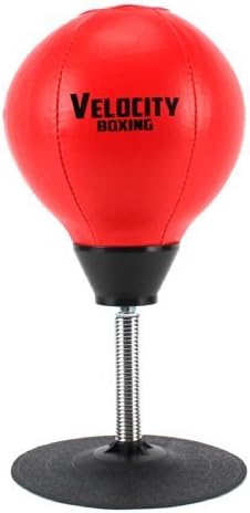 Velocity Boxing Stress Reliever Desktop Speed Punching Ball w/ Heavy Duty Suction Cup and Spring, Pump, Needle by Velocity Boxing