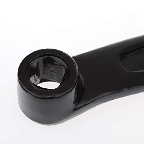 Xeminor Bicycle Steel Iron Left Crank Arm with Prismatic Hole Hand Steel Crank Left Alone Crankset 17cm Black