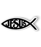 Silver Jesus Fish Magnet - 2.625 X 7 Inch Vehicle & Refrigerator Magnet Made In USA