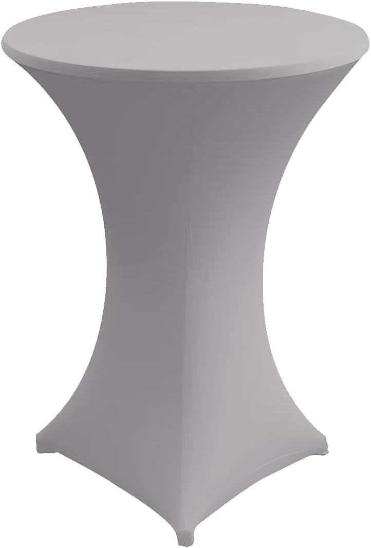 Gastro Uzal bar/high/bistro Table stretch cover, 2-piece set, grey, diameter 80-85 cm