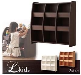 Amazon おもちゃ箱 ソフト素材キッズファニチャー リビングカラーシリーズ L Kids エルキッズ ラージ ナチュラル ブラウン オープンシェルフ ラック オンライン通販