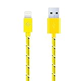 GoBeyond (TM) 6 Feet 8 Pin Extra Tough Durable iPhone 5/6 Data Sync /Charging Cable for iPhone 6/6 Plus, iPhone 5/5S/5C , iPad Mini, iPod Touch 5th Generation (YELLOW, SHIPPED IN SAME BUSINESS DAY. Compatible with NEW iOS)