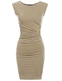 Awesome21 Women's Sleeveless Midi Dress with Side Tuck