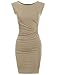 Awesome21 Women's Sleeveless Midi Dress with Side Tuck