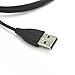 QIBOX Replacement Charging Cable Charger for Fitbit Surge Fitness Superwatch Watch Band Smart Watch Premium Quality One Year Warranty Charge (Black)