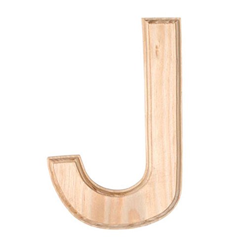 6" Blank Unfinished Wooden Letter J