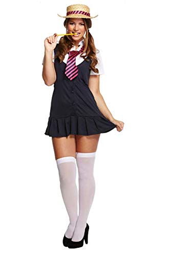 St Trinians School Girl Costumes - 4 Piece Adult Ladies Sexy St Trinians School Girl Fancy Dress Costume