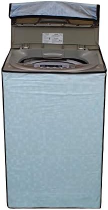 LitharaPVC Top Load Fully Automatic Washing Machine Cover For 6 kg, 6.2 Kg, 6.5 Kg, 7 Kg | Size : 58.4 x 58.4 x 88.9 Cm | (Sky Blue)