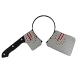 Bloody Cleaver Hatchet Through The Head Headband Costume Accessory