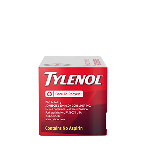 TYLENOL EXTRA STRENGTH PAIN RELIEVER & FEVER REDUCER, ROUND COATED TABLETS, 500 MG ACETAMINOPHEN PAIN RELIEF PILLS FOR HEADACHE, TOOTHACHE & MINOR ARTHRITIS PAIN, 100 CT