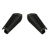HZMAN Faux Leather Arm Guards - Medieval Cross Bracers - One Size, Black or Brown