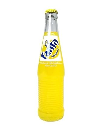 Amazon Com Mexican Fanta Pineapple Glass Bottles 12 Oz 12 Pack Grocery Gourmet Food